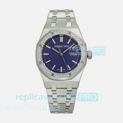 IPF Swiss Copy Audemars Piguet Royal Oak 15551ST 37mm Stainless Steel Watch with Purple Dial 
